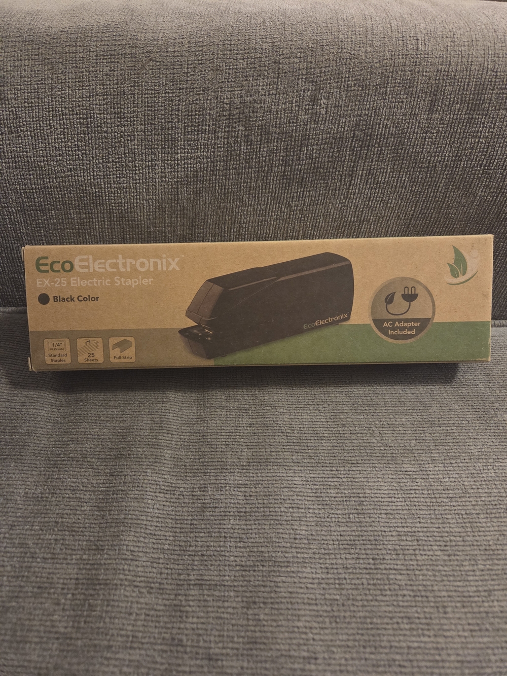 EcoElectronix EX-25 Electric Stapler - Black